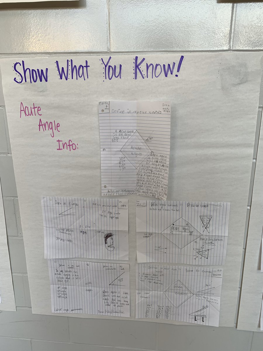 MrsSteury's tweet photo. Using the diamond paper strategy today with angle types. Creating those connections! @AllThingsBell @joboaler @MrsBruning https://t.co/zTmofMYdBQ