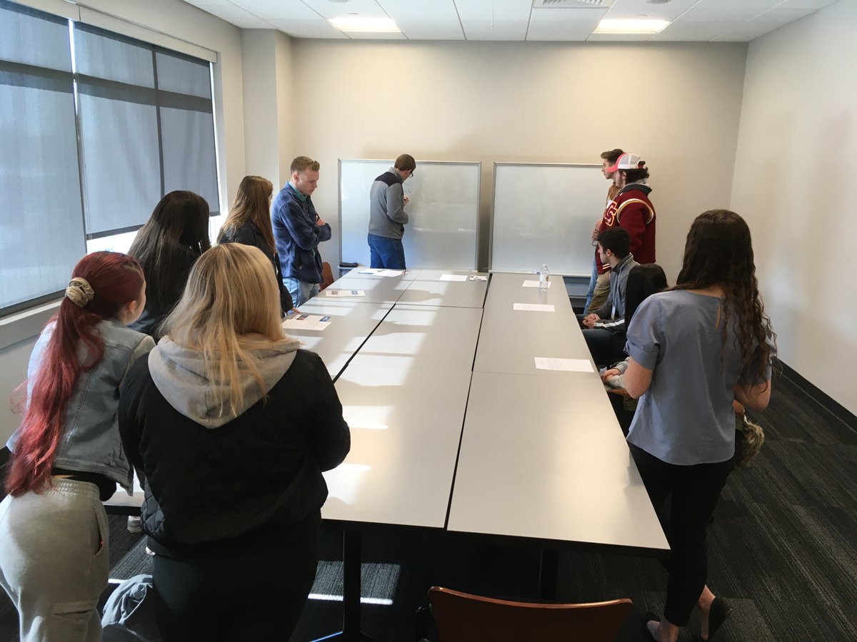 CISBatWNE's tweet photo. Thanks to 45 prospective students admitted to the College of Business for their enthusiastic participation in brainstorming and report-outs of ideas at Academic Preview Day @WNEUniversity! https://t.co/1VtbR9rVhc