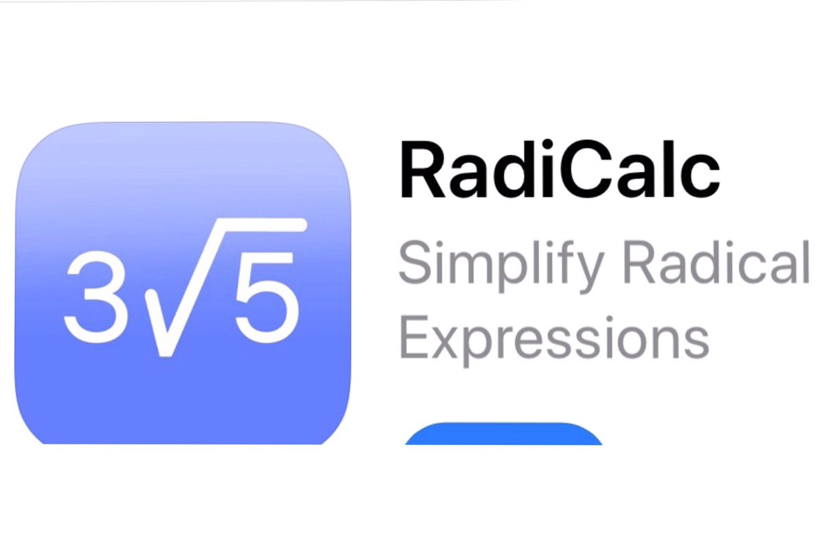 VictoriaHeck's tweet photo. #algebrastudents #radicalexpressions are coming to 7th &amp; 8th grade Algebra lesson plans in the next couple weeks. Check out #Radicalc app for #iPhones in the App Store. It’s .99 cents. #middleschool #math #algebra #mathed please retweet.  Created by a Math Teacher in Virginia. https://t.co/m3Esqa11e9