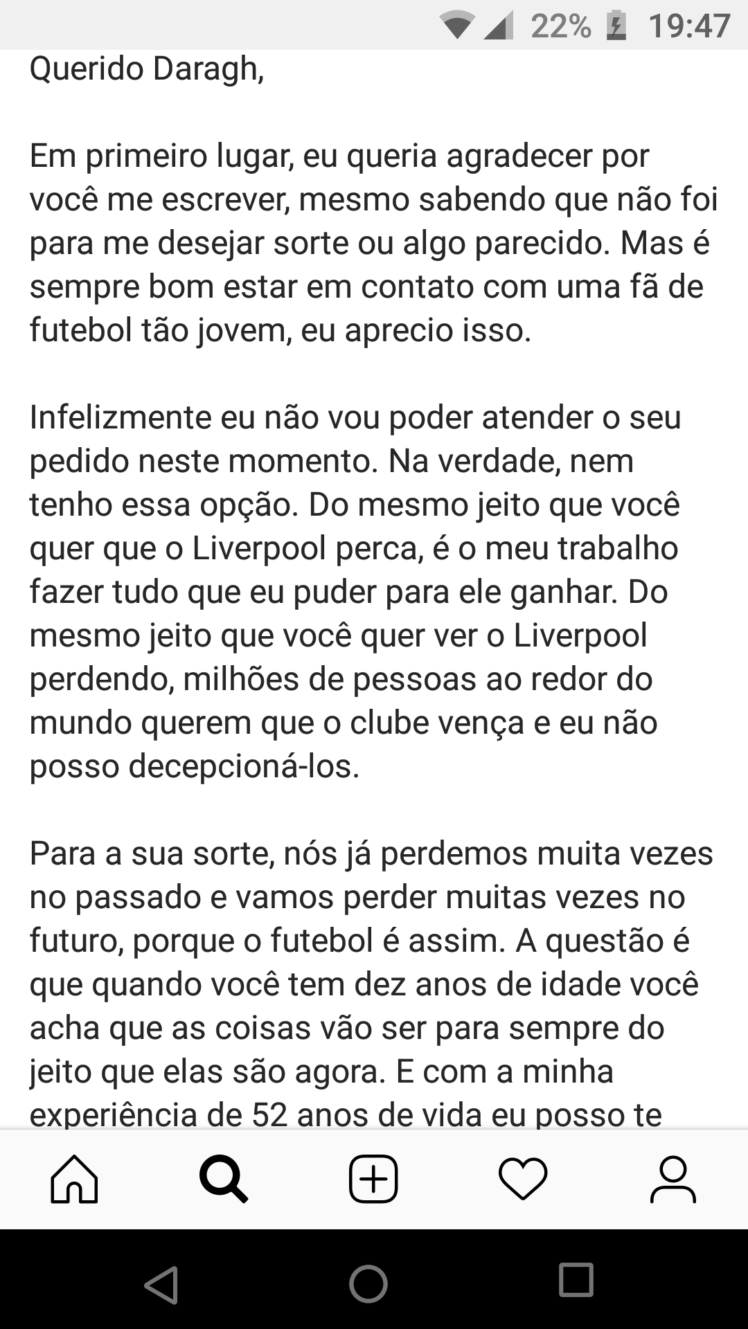 Paulo H. Nóbrega 🏆🏆🏆 on X: Uma criança de 10 anos torcedor do United  mandou uma carta (para o Klopp) pedindo para o Liverpool não vencer mais  jogos. Eis que o Klopp