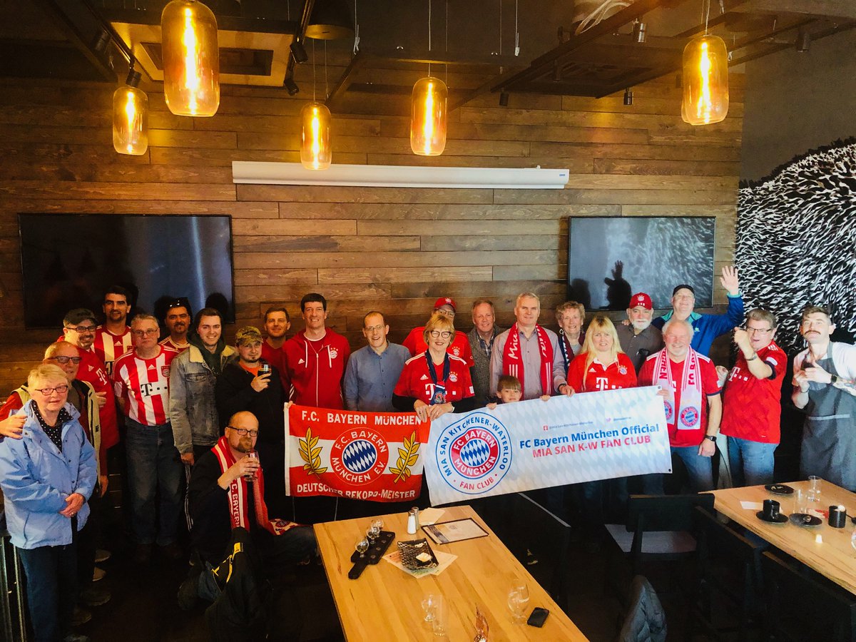 miasankw's tweet photo. Win!!! Great time today at the @waterloobrewing Private Lounge with Mia San Kitchener-Waterloo members. Great food, beer and excellent service from our server Josh.. Canada's first microbrewery! #miasankw #miasanmia #FCBayern #FCBayernUS #waterloobrewing #maibock #beer https://t.co/U7GNBNofgZ