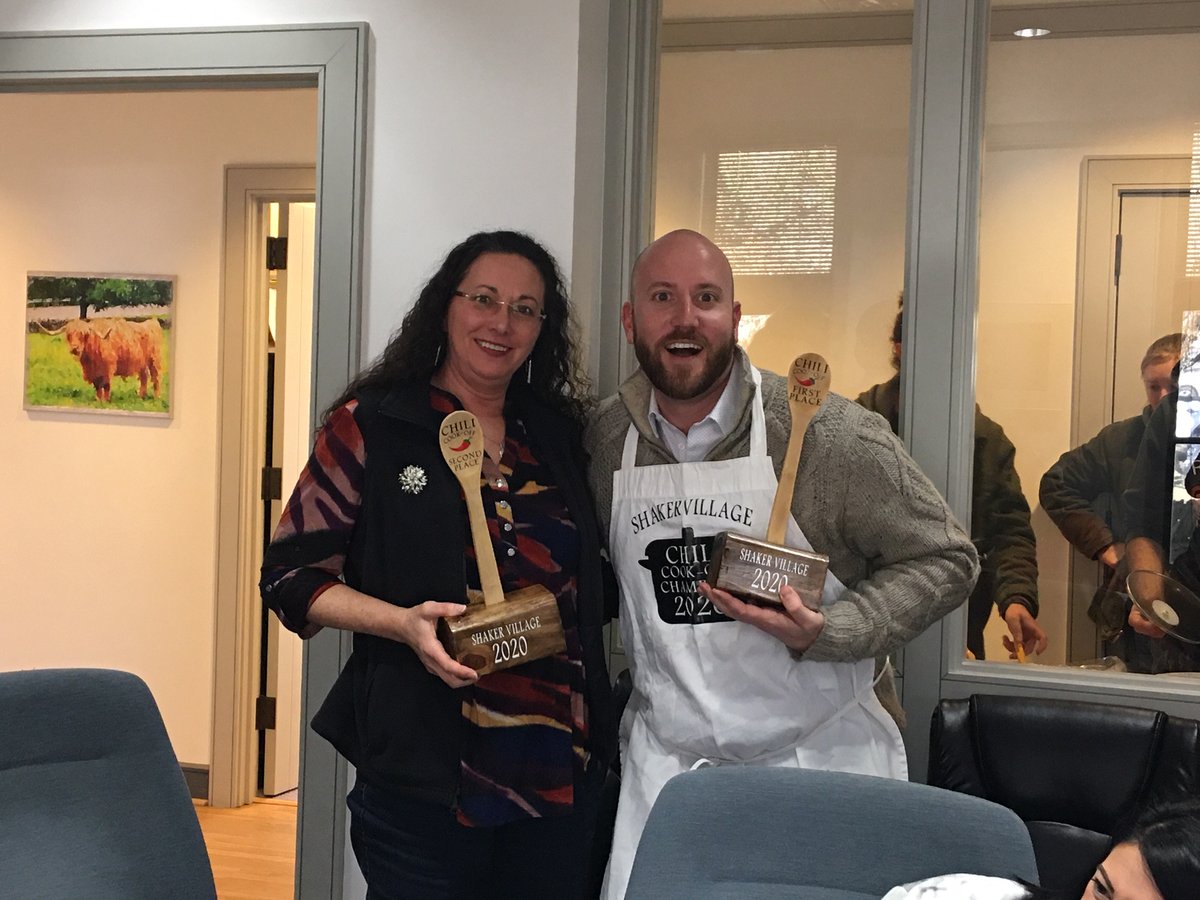 shakervillageky's tweet photo. Competition was fierce at our #ShakerVillageKY staff chili cook off. 1st place went to Billy Rankin's vegetarian chili, and a close 2nd place to Mary Drummer's meaty chili lime! 🌶️🥘🥄 #chilicompetition #employeeappreciation #fivealarm https://t.co/JrkD6jTqFF