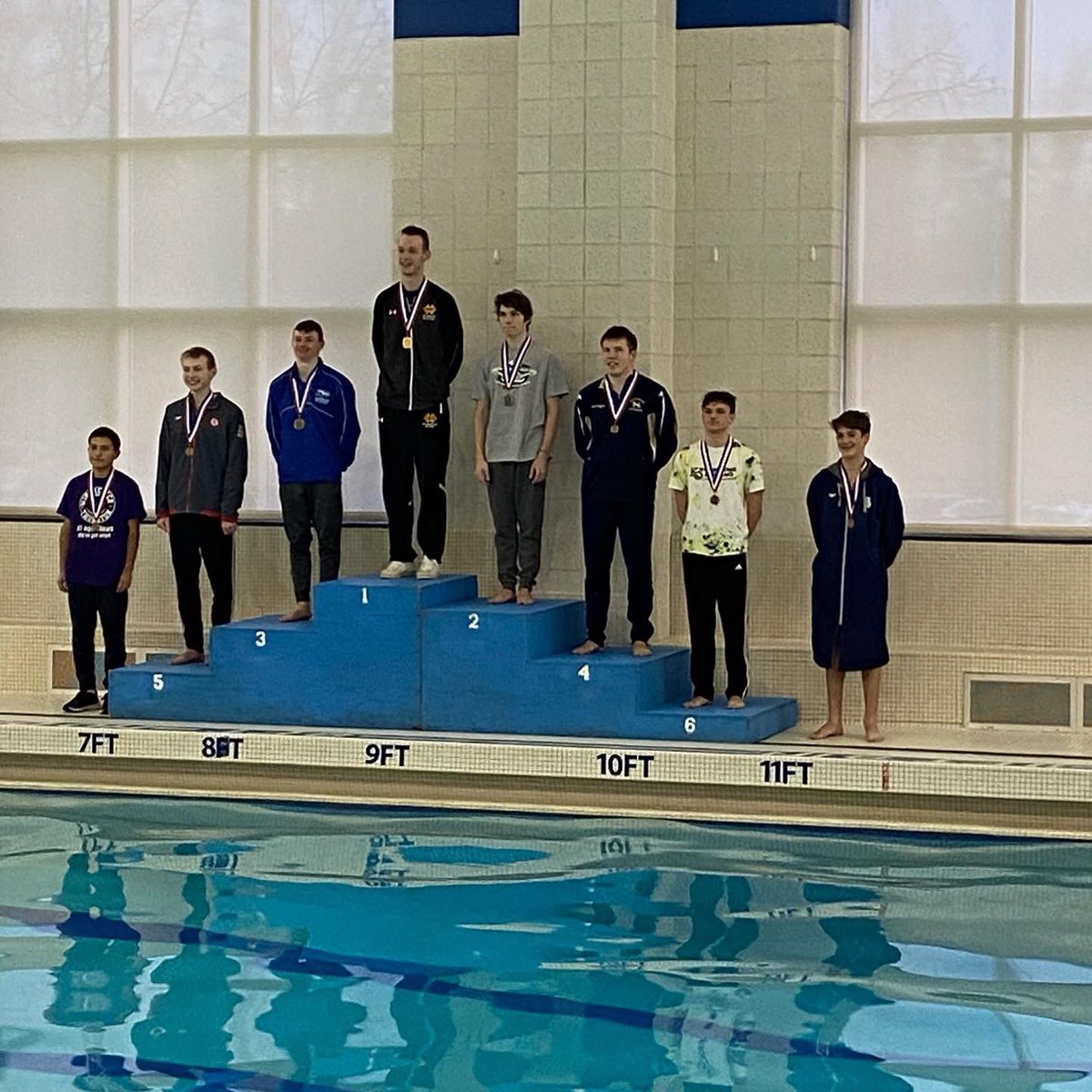 NcSwimDive's tweet photo. @NCForeverTrue TROJANS RUMBLE! Maggie Foley &amp; Kyle MaziarzSWEEP WPIAL DIVING BOTH BOYS AND GIRLS CHAMPIONS. Kyle shatter WPIAL record with a 558.05 #foreverTrue #weAreNc https://t.co/QL3j1WYUzU