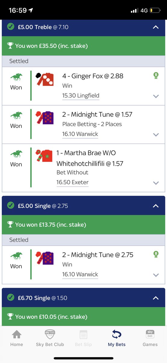 EliteGamble's tweet image. Few of today’s winners, very unlucky with the last bet 

#horseracing #horses #horse #thoroughbred #jockey #horserace #horsesofinstagram #racehorse #equestrian #thoroughbredracing #racehorses #horseraces #horseracingtips #racing #equine #turf #pferderennen #roadtocheltenham