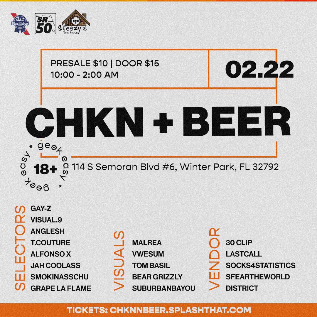chknnbeer's tweet photo. SATURDAY —— 02.22 🍗🍺 https://t.co/iVSYBuOfUQ