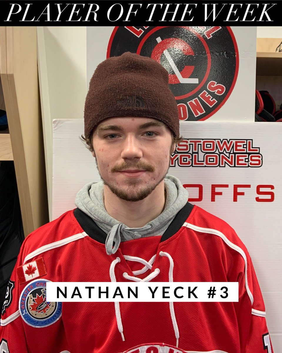 Player of the Week: Nathan Yeck🌪
Insta: nathanyeck
Hometown: Woodstock 
Position: Forward 
Shoots: Right
Fav Food: Steak
Fav Player: Stevie Grant