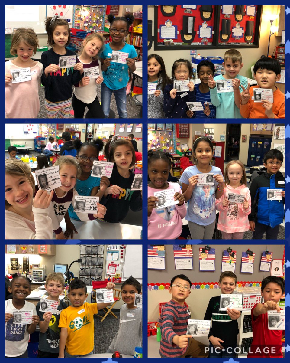 MrsSalmon1st's tweet photo. One of my favorite lessons all year!  Voting!  After reading Duck for Pres, Grace for Pres &amp; My Teacher for Pres, we make campaign posters, voter registration cards &amp; then vote!  You can just call me Madame President from now on! 🤪#bbengaged https://t.co/U3EAX3LIvt
