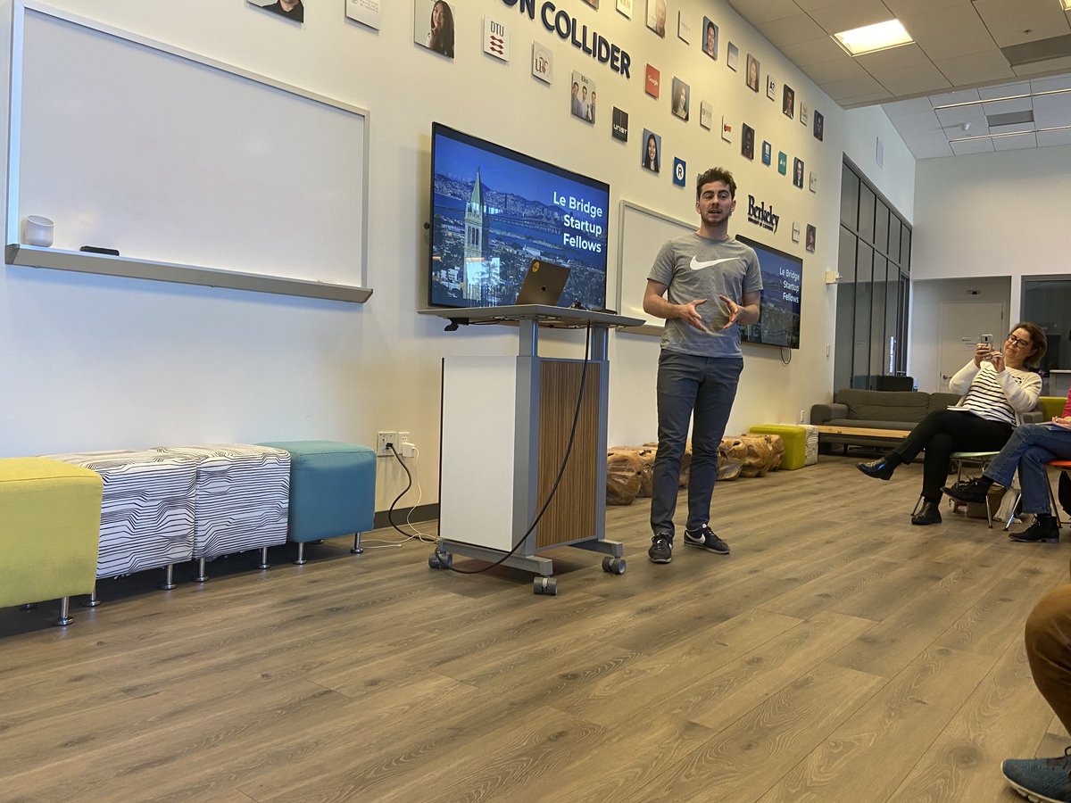 Aujourd’hui pour notre dernier jour à San Francisco, nous avons pitché devant deux incubateurs de Berkeley ! Nous avons également pu découvrir des start-up de l’écosystème de cette université d’excellence !

<a href="/UnivParisSaclay/">Université Paris-Saclay</a>  #UPSaclayChallenge