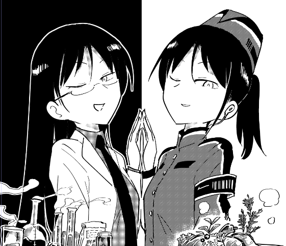 おはようございます。桐谷さん作画中。 
