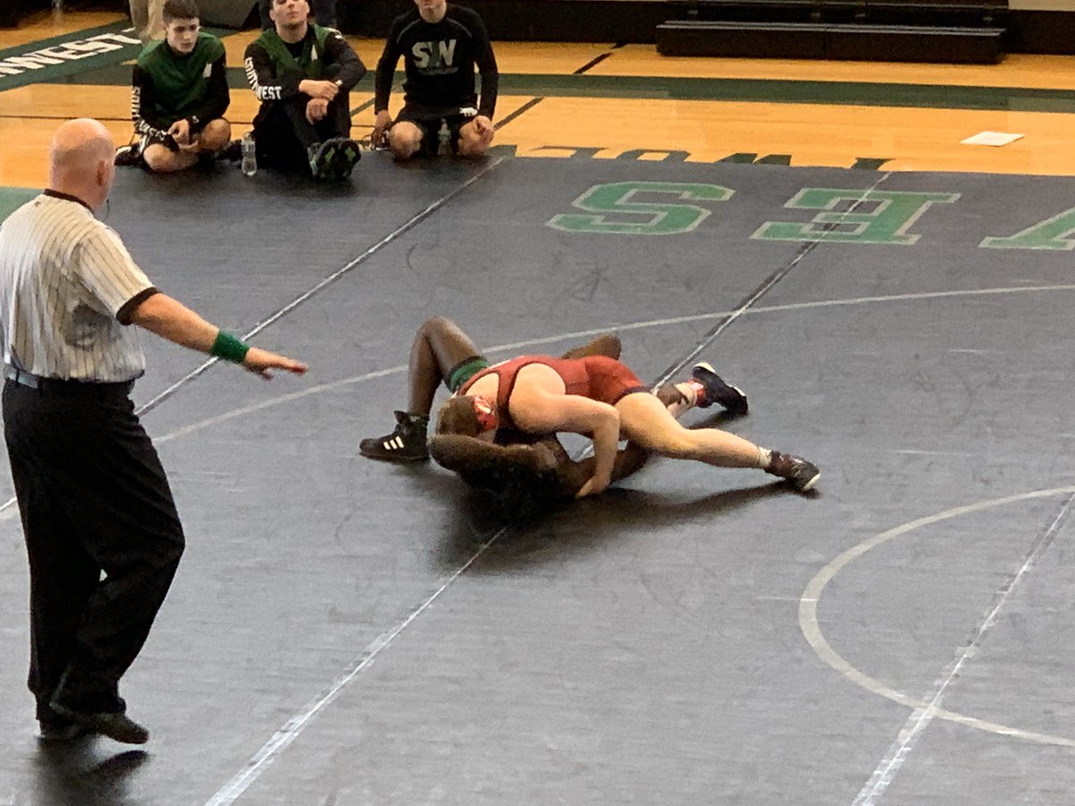 StevePNoble's tweet photo. @KSHSAA super regional wrestling @bvschools Southwest HS. 18 teams from across eastern Kansas. @SeamanWrestling coaches and teammates are grappling! #SeamanStrong https://t.co/S4DXABAzzb