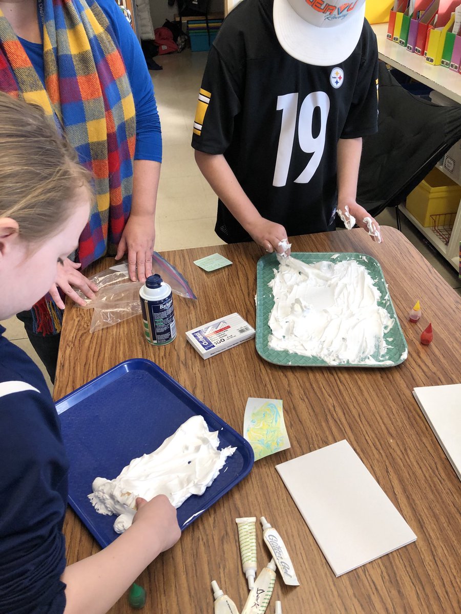 Thank you, Mr. Truncale,  for teaching us how to make “marbleous” covers for our historical research text. ⁦<a href="/techedteachr/">Chris Truncale</a>⁩