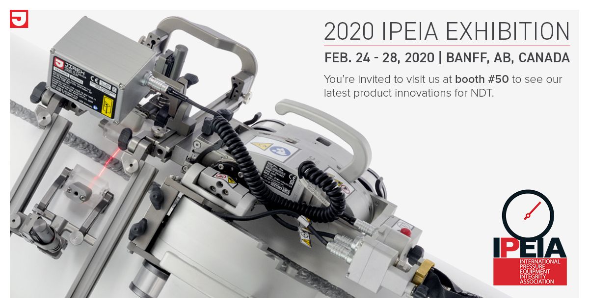 JirehIndustries's tweet photo. We are excited to be exhibiting at #IPEIA2020 in beautiful Banff, Alberta. Visit booth #50 to see just a few of our many solutions for pressure vessel inspection. #NDT https://t.co/fiVHZQaati