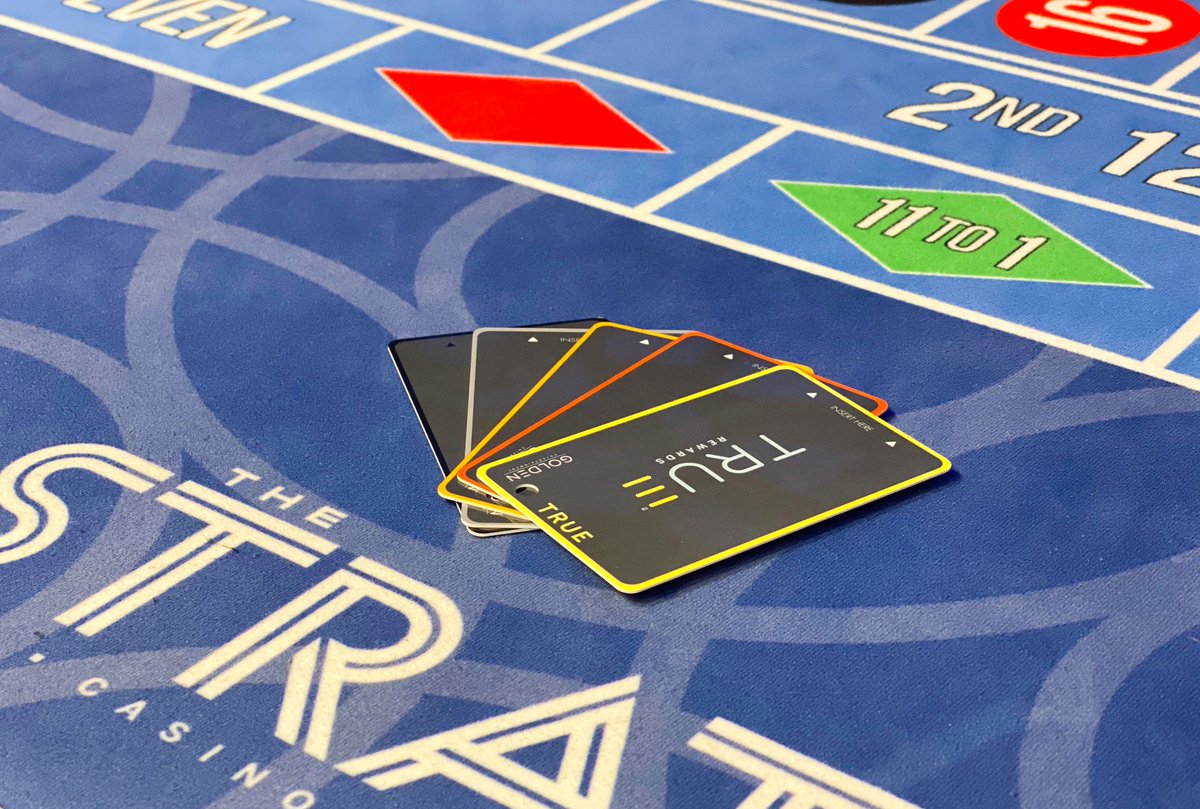 stratvegas's tweet photo. One card, endless rewards! Sign up for your free True Rewards card today and begin earning redeemable points at your favorite hotels and casinos. Visit the True Rewards center to get started. #STRATplays https://t.co/NGHFyaqG1h
