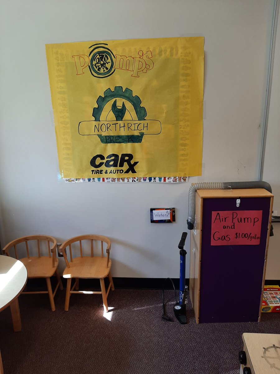 RachelC93320446's tweet photo. Really excited for next week! We turned our pretend play center into an auto repair and body shop! #Thingsthatmove #prek #risd https://t.co/lQULyPJrFK