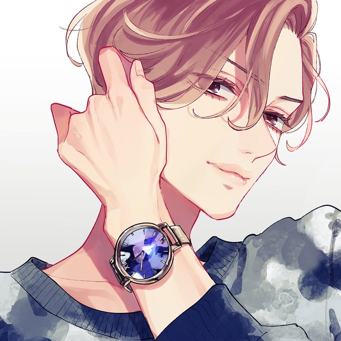 「hair between eyes wristwatch」 illustration images(Oldest)