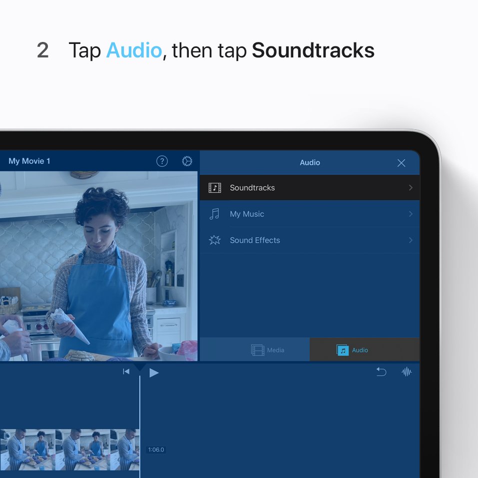 Step 2: Tap Audio, then tap Soundtracks.