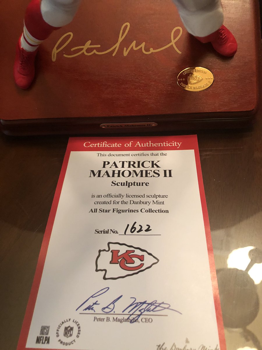 Got this awesome statue the other day!!!!  #kansascitychiefs <a href="/PatrickMahomes/">Patrick Mahomes II</a> @brittanylynne8 <a href="/Chiefs/">Kansas City Chiefs</a>