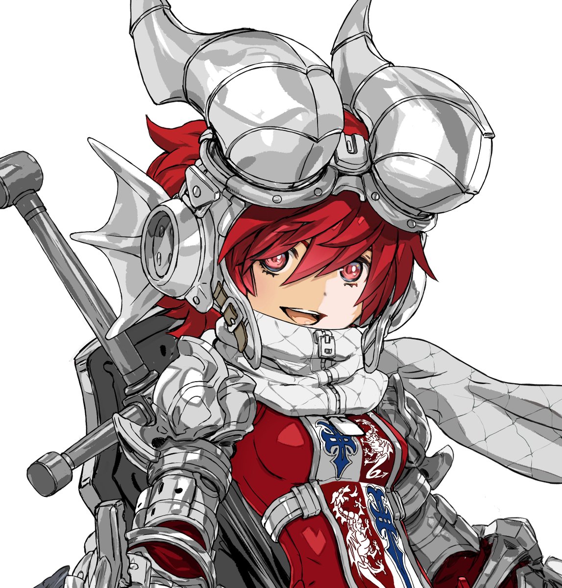 「ワンフェスボード用に描いたゴッズオーダーのレン君です 」|あきまんPLAMAX「GODZ ORDER」神翼騎士団のイラスト