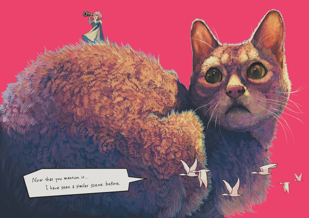 「#猫の日
でかいねこ…??? 」|sakio🐾書籍「4ステップで誰でもかわいく描ける いぬとねこのイラスト練習帖」発売中🐾のイラスト