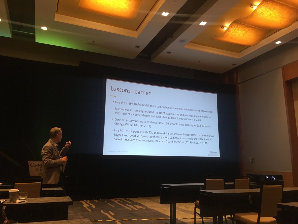 APADiv22's tweet photo. Chuck Bombardier discusses how collaborating with exercise physiologists is critical when doing psychological research involving physical activity! #RP2020 #RehabPsych https://t.co/PGScgZn9qU