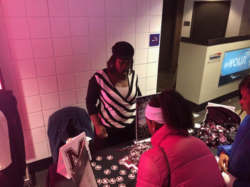 Great day at the Washington Wizards College & Career Fair!! Special thank you to our Alumna Ms. Teonna Wallop for spreading her #HawkPride with Ms. Tull. Tonight is also #HBCU Night at the Wizards game!! #HawkPride #UMESAlumni #HBCUNight #College #Careers #Soaring2theShore #UMES