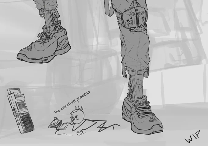 WIP of my WF bud- I've been laying on the floor for a very long time 