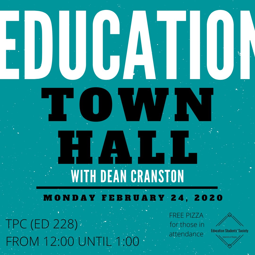 ureginaess's tweet photo. Do you have questions for the Dean? 

Join us on Monday, February 24 in the TPC (ED 228) at 12:00pm and ask him yourself! 

Free pizza for those in attendance

#UofRESS https://t.co/znEAGgbrcp
