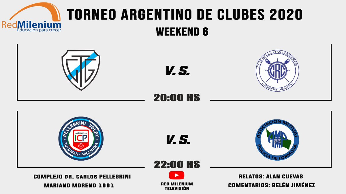 RMilenium's tweet photo. Y todo será transmitido bajo la producción de Red Milenium Contenidos en @deportuctv, el canal del deporte en Tucumán.
Desde las 19.30 con los relatos de @AlanFCuevas y los comentarios de @beljberho
#Youtube Red Milenium Televisión
📺 23 de Tafí Viejo Cable Color y 155 Providers https://t.co/PmDskSvj8f