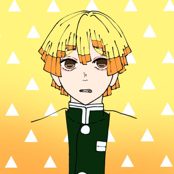 わっしょいもやしさんがTwitterに投稿した我妻善逸(鬼滅の刃)のイラスト。