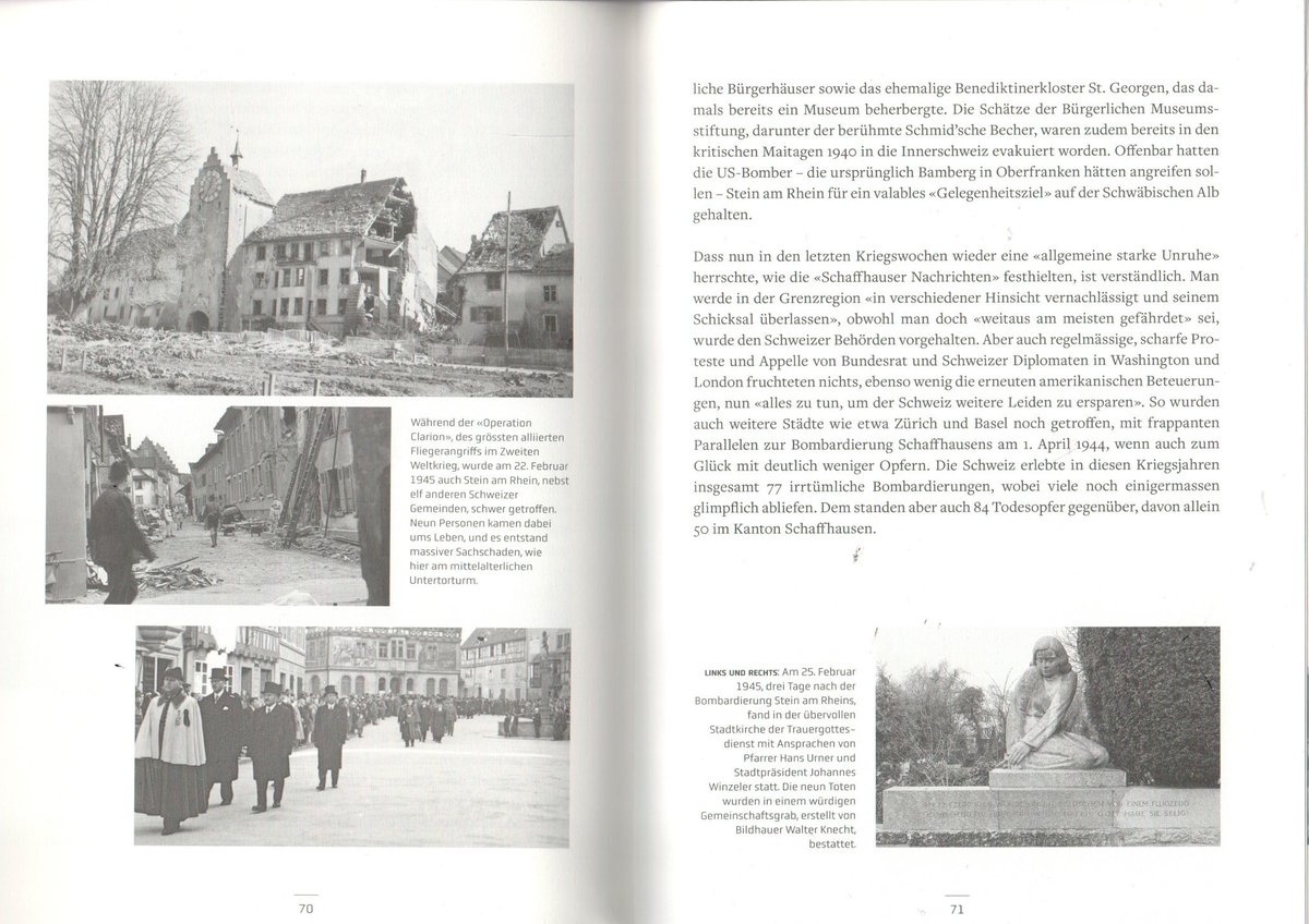 m_wipf's tweet photo. heute vor 75 Jahren: irrtümliche #Bombardierung der Stadt @Stein_am_Rhein (#Schaffhausen) während der #OperationClarion mit 9 Toten und 33 Verletzten. Ziel der @95thBG (#95thBG) war eigentlich #Bamberg. https://t.co/PpNTghdShR @8thAirForceWW2 #Horham #WW2 #WWII #8thAF @8th_afhs https://t.co/4Bxpx3K0G6