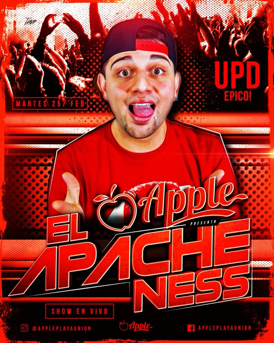 ApplePlayaUnion's tweet photo. La Pudrimos Todaaaaa 🤯
🔥🔥 #Promo2020 🔥🔥 #UPD 🔥🔥 #Epico 

🤯 @ElApacheNessOk  en #PlayaUnion !!!! 
Fuaaaaaaa 💥

>>> Martes 25 de Febrero <<< https://t.co/OUAODmDqp8