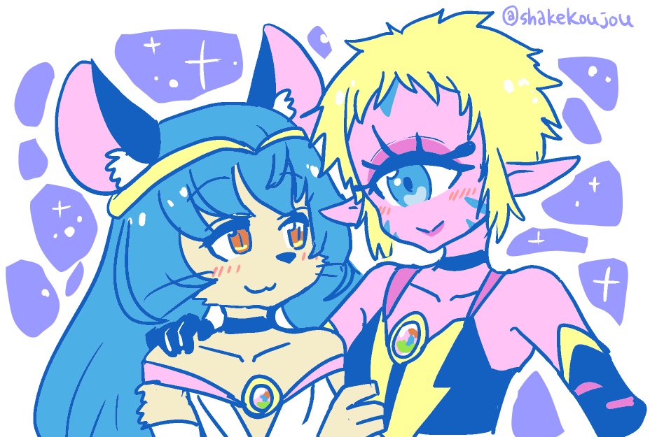 猫の日なのでアイワーンちゃん様とユニの絵もあげておきますね???️

憎しみの連鎖から、許し、和解を経ての新しい関係を築く二人のドラマが最高にエモエモのエモでした!!

(最後のやつ触角描き忘れてる)

#猫の日 #にゃんにゃんにゃんの日
 #スタプリ #precure #アイワーン #ユニ 
