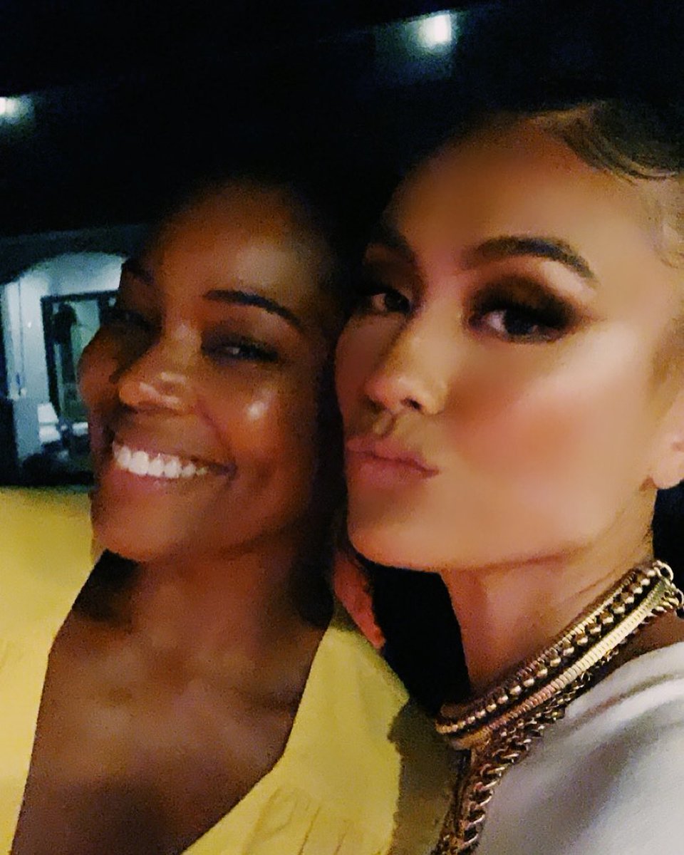 Agnez Mo with Gabrielle Union