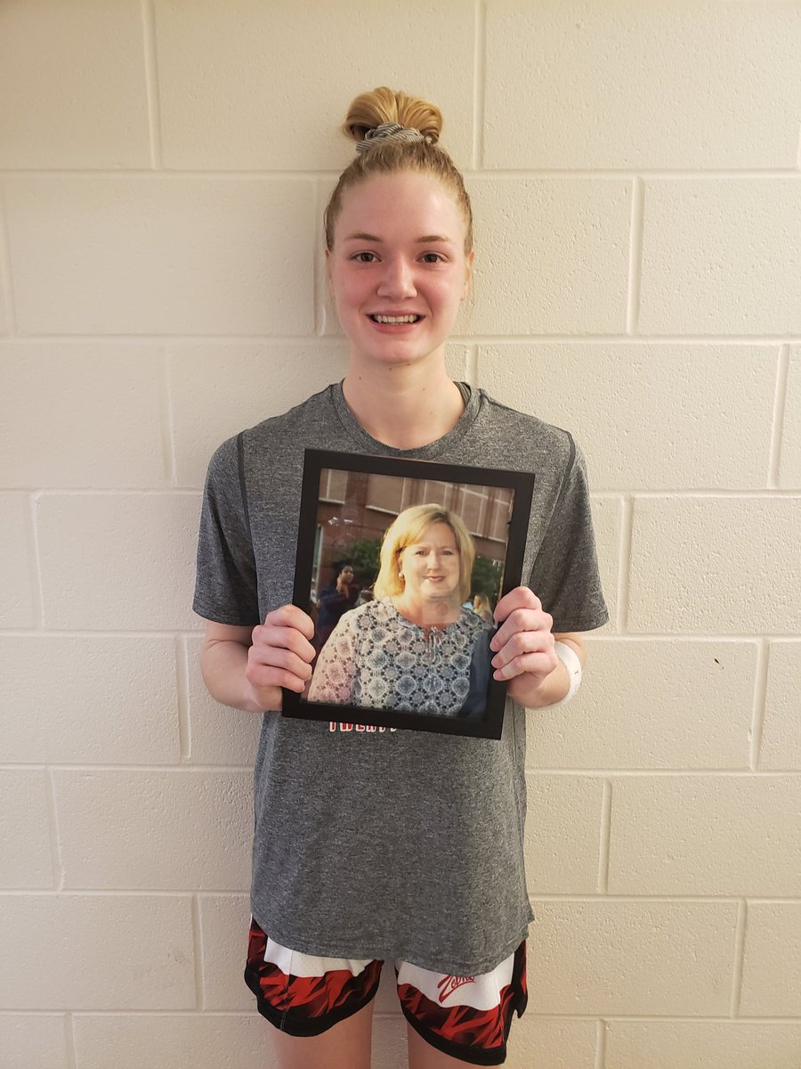 Hailey Grant's mother, Lynette, passed away yesterday.

Not only did she notch a double-double on Senior Night, but she also surpassed 1,000-career points.

A nice tribute on an emotional night.

"It's been really hard, and I wish she was here, but I know she's watching over us."