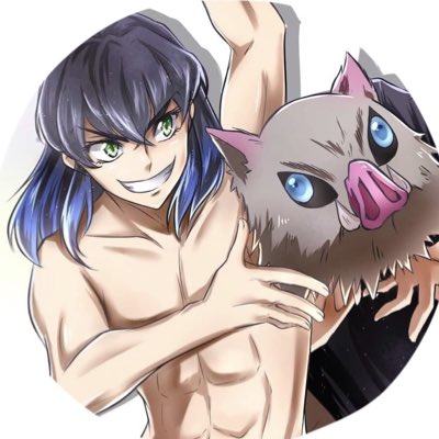Margo 愛日莉さんがTwitterに投稿した嘴平伊之助(鬼滅の刃)のイラスト。