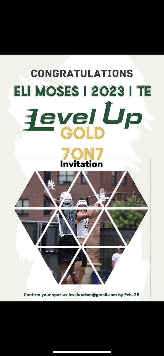 Elimoses14's tweet photo. Huge thank you to @LevelUpDSM for inviting me to play with gold team can’t wait to play ! https://t.co/YYtLhjLZdd