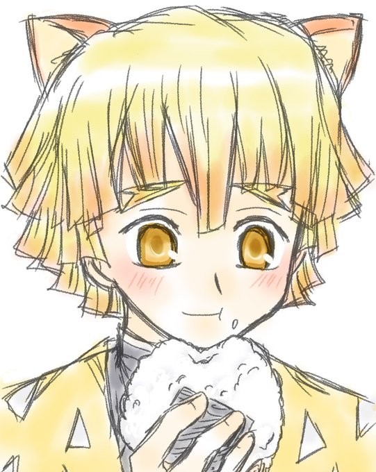 あさ川さんがTwitterに投稿した我妻善逸(鬼滅の刃)のイラスト。