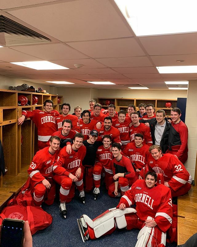 Cornell men’s hockey is back-to-back-to-back Ivy League champions! It’s the 20th in program history! #YellCornell (📸: Brandon Thomas/Cornell Athletics)