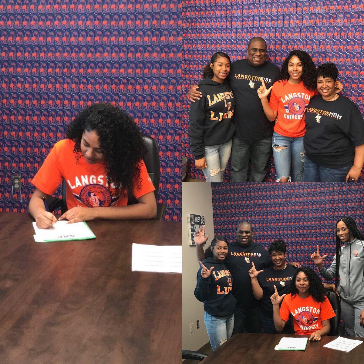 AliefTaylor_VB's tweet photo. It is official! Our Lion Kierra Wright will continue that Lion spirit and play volleyball on a full scholarship as a Lion at Langston University we are super proud of this young lady #Hardworkingpaysoff #LionPride
#whosnext @Alief_Athletics @ATHS2020 https://t.co/YOxSFbztLM