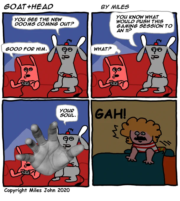 GoatHead Episode 61: The Nightmare
#Webcomic #Webcomics #GoatHead 