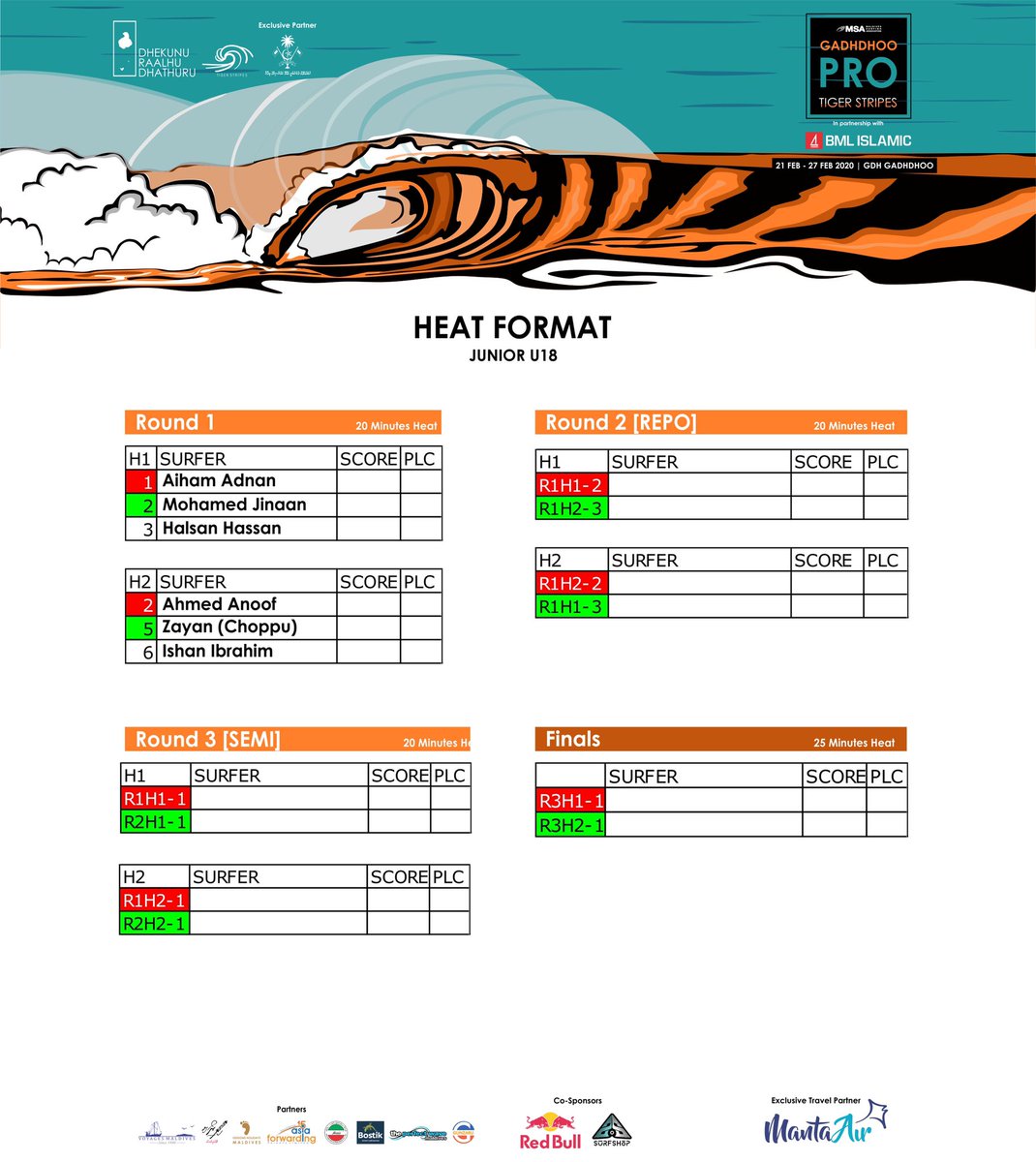 MSAsurfing's tweet photo. #GadhdhooPro

Junior U18 Heat Format

First Call 09:00 AM

#dhekunuraalhudhathuru 
#bmlislamic #mantaair https://t.co/F8jBhL4FBj