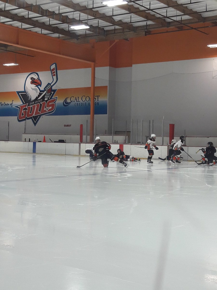 givesaquack's tweet photo. @SDGullsAHL At Poway Ice @The_RinksSD @The_Rinks #PeeWeePractice #YoungDucks https://t.co/e2tiT3c1mY