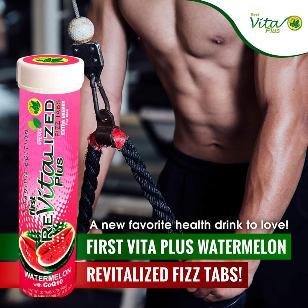 fvpcentral's tweet photo. Our newest secret is out!
First Vita Plus Watermelon Revitalized Fizz Tabs, a natural health drink for EXTRA ENERGY & POWER to men.
Packed w/ power nutrients to help our hubbies to be strong and energized at work or at play!
#naturalviagra #firstvitaplus https://t.co/pBK0HlQkqG