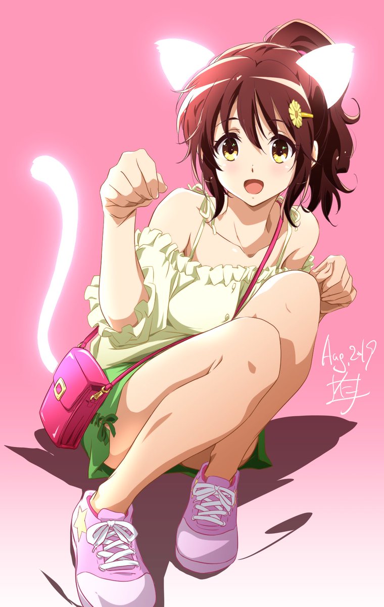 黄前久美子 「久美子にゃん_φ(‾∇‾* )再掲 #猫の日 」|仁井学 NII Manabuのイラスト