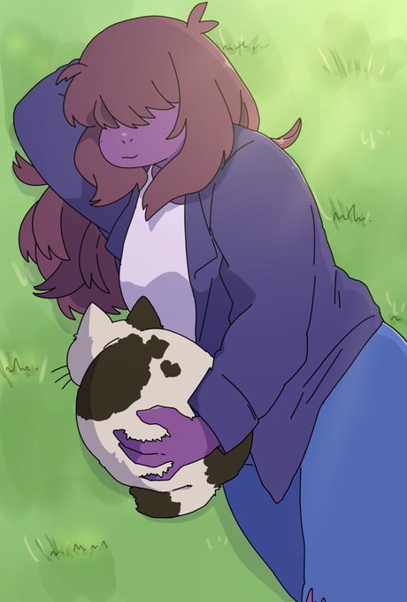 猫の日なので寝てると野良猫が寄ってくるスージィちゃん 