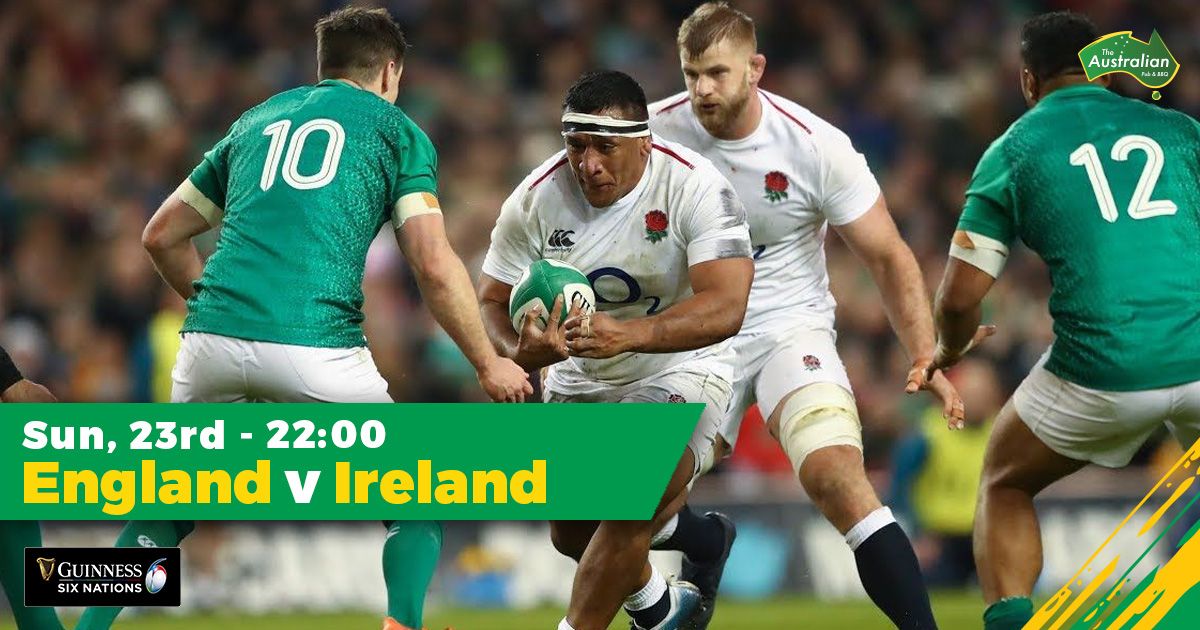 Six Nations
England v Ireland
Sunday 23rd at 22:00