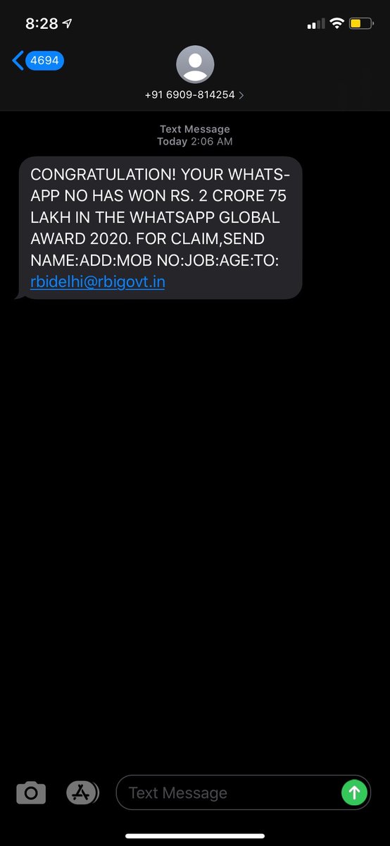 jainchirag's tweet image. Dear @TRAI and @RBI - please can you take strictest action against attached number (+91 6909814254). #Fraud