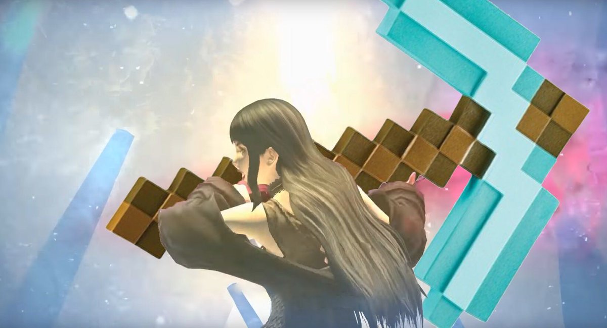 POiSON__NiKKi's tweet photo. A mood 
#ffxiv #shadowbringers #gaia #Eden #me #Minecraft #diamondpickaxe https://t.co/h3qRLnpXqf