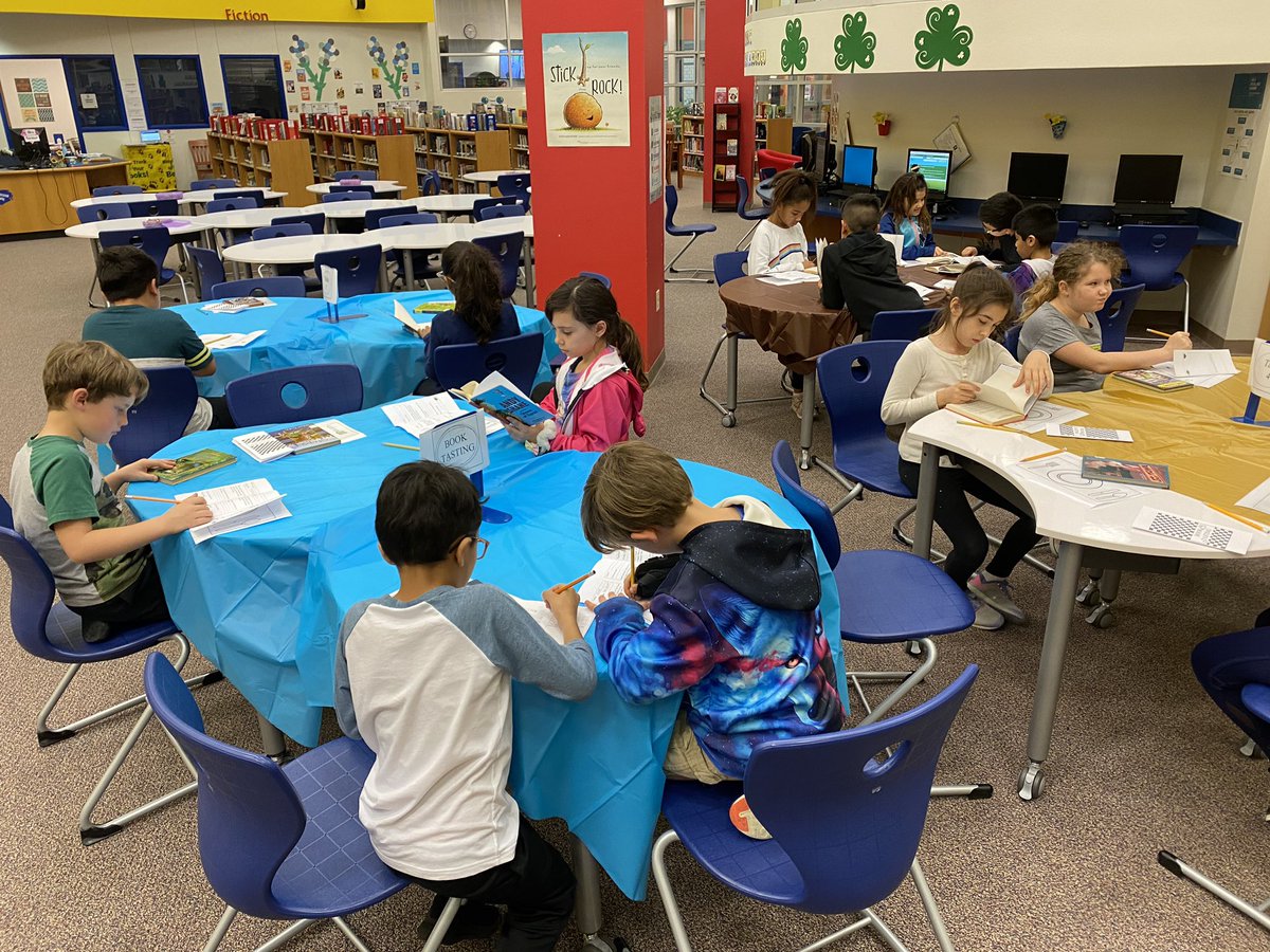 Book Tasting in the library this week was a success! Students are the customers; they decide what we keep or delete #elementarylibrary #reading #slowdownwithbooks <a href="/pflugerfalcons/">Pfluger Elementary</a>