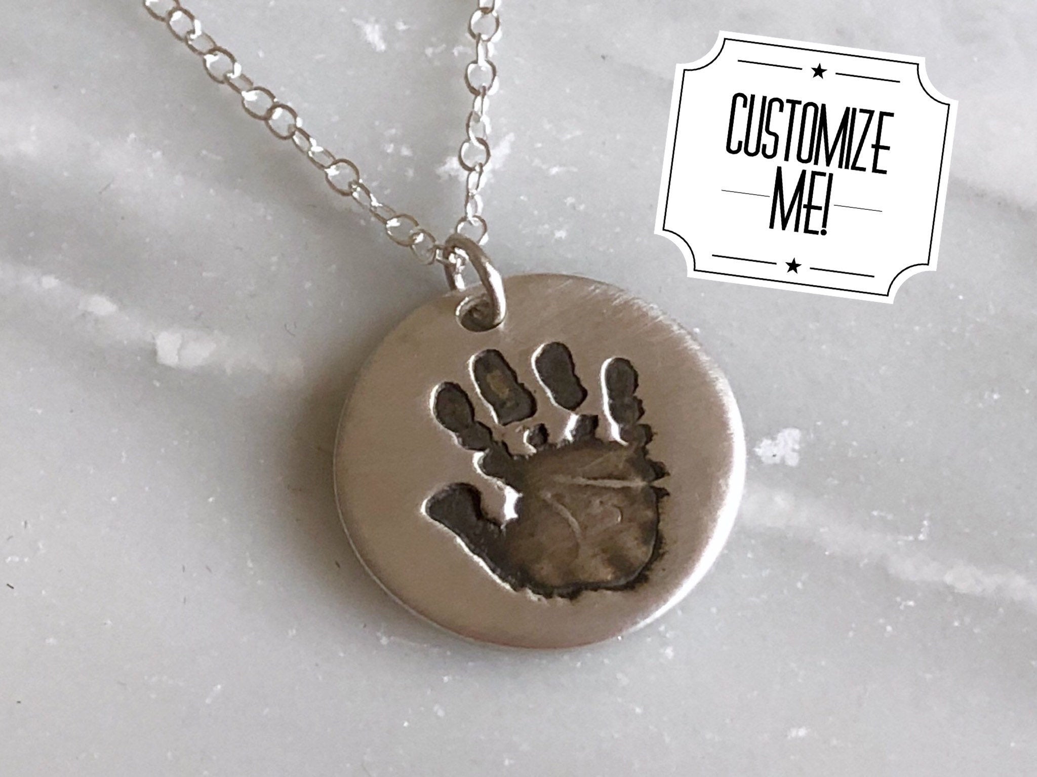 Silver Sculptor on Twitter "Baby Keepsake Jewelry, Handprint Necklace